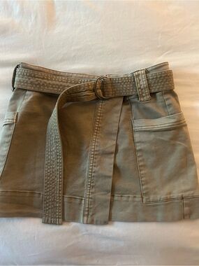 Rails Tan Cotton Mini Skirt with Belt Loop Detail